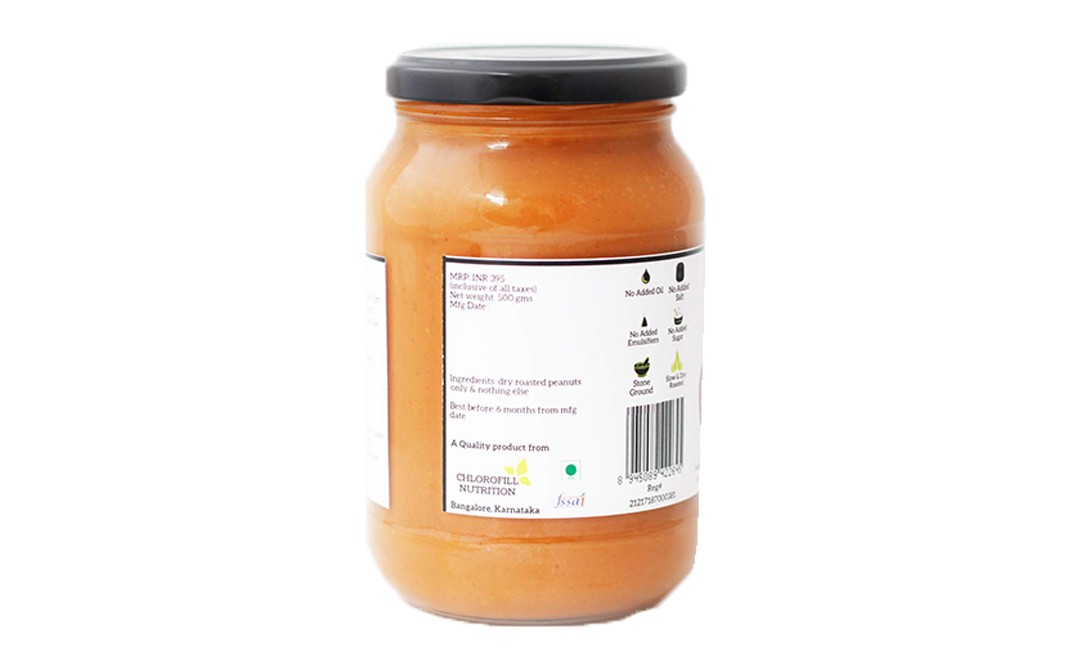 All Over Nuts Natural Peanut Butter Crunchy   Glass Jar  500 grams